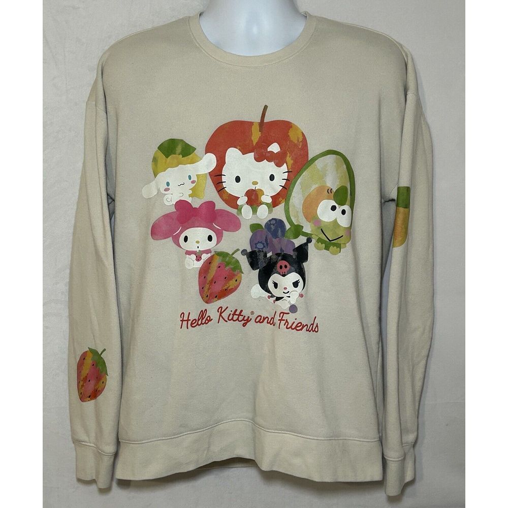 Hello Kitty & Friends Sanrio Fruits Crewneck Women's Large Sweater - Picture 2 of 10